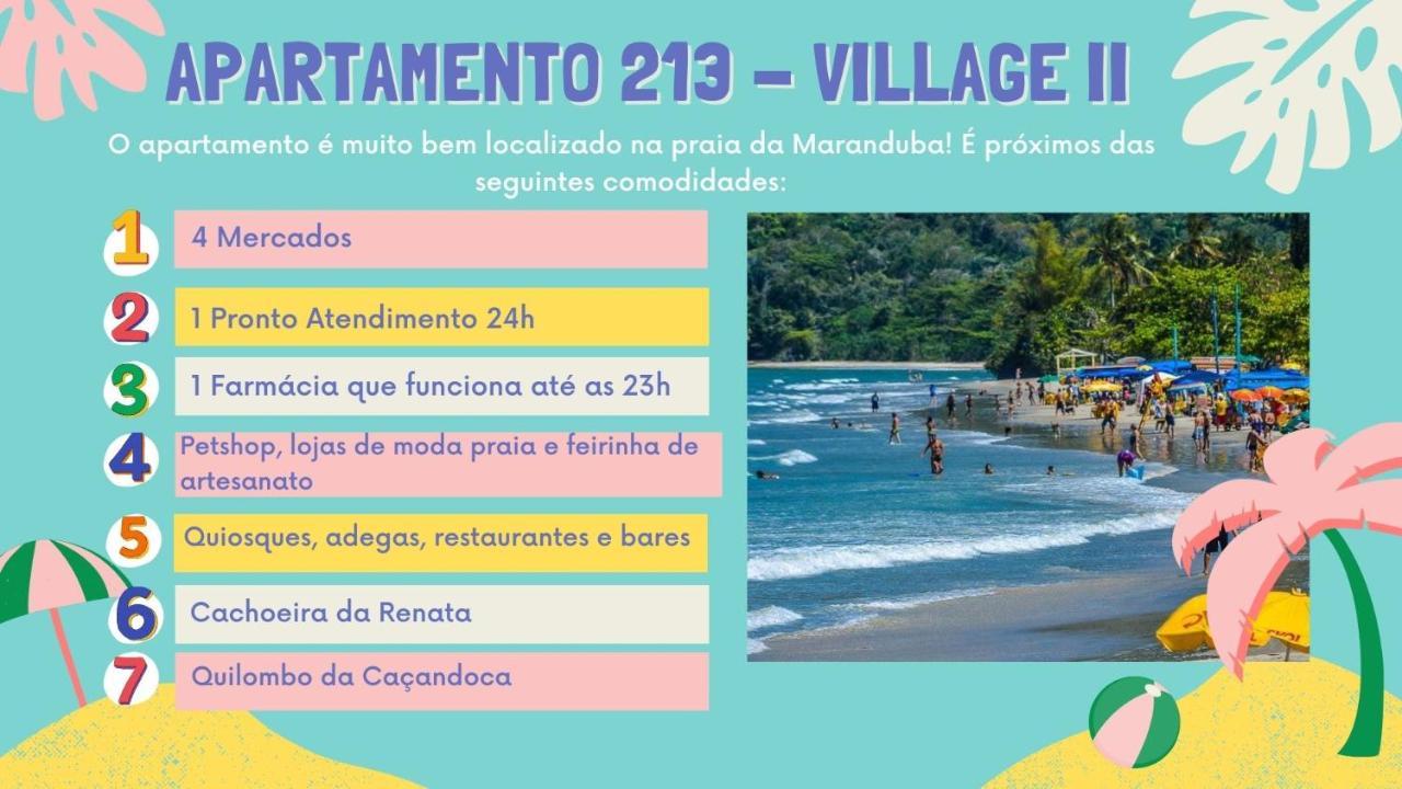 Apartamento Ubatuba 150M Do Mar Maranduba Esterno foto